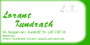 lorant kundrath business card